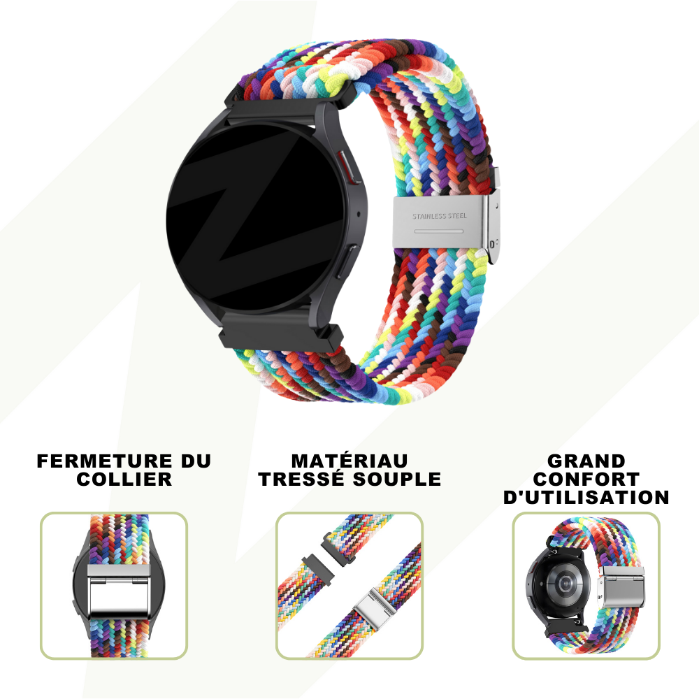 Bandz Bandz Bracelet nylon tressé Polar Ignite 2 (arc-en-ciel) Bandz Bandz Bracelet nylon tressé Polar Ignite 2 (arc-en-ciel)