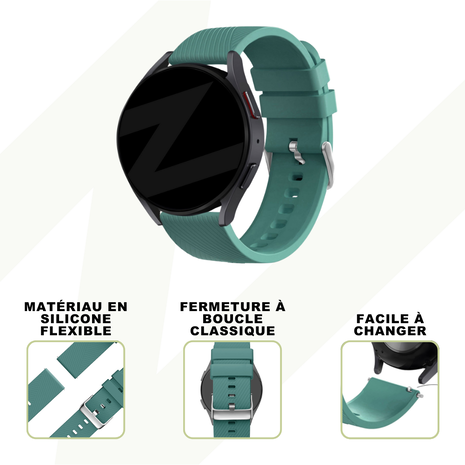 Bandz Bandz Bracelet silicone 'Deluxe' Huawei Watch GT 5 46mm (vert sapin)