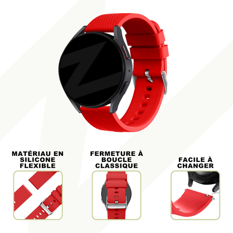 Bandz Bandz Bracelet silicone 'Deluxe' Amazfit GTR 4 (rouge)
