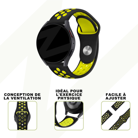 Bandz Bandz Bracelet sport 'Deluxe' Huawei Watch Ultimate (noir/jaune) Bandz Bandz Bracelet sport 'Deluxe' Huawei Watch Ultimate (noir/jaune)