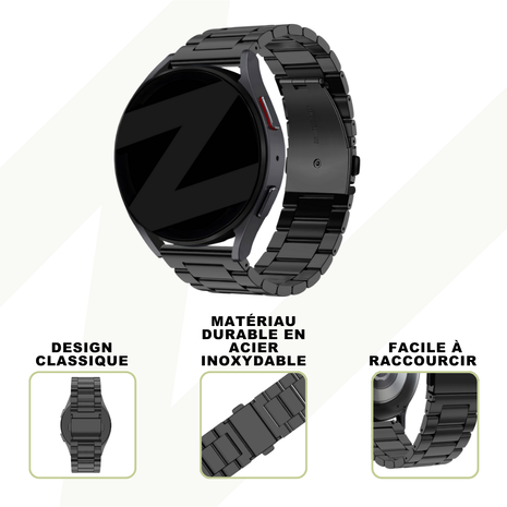 Bandz Bandz Bracelet acier 'Classic' Xiaomi Watch 2 (noir)