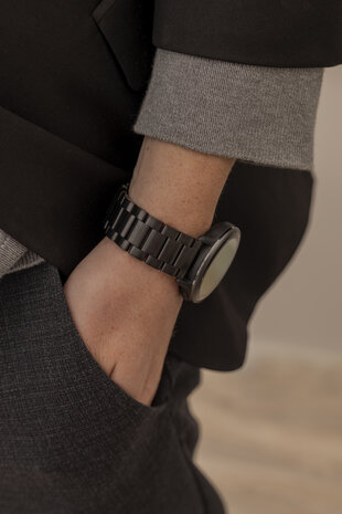 Strap-it Strap-it Bracelet acier Samsung Galaxy Watch 4 40mm (noir)