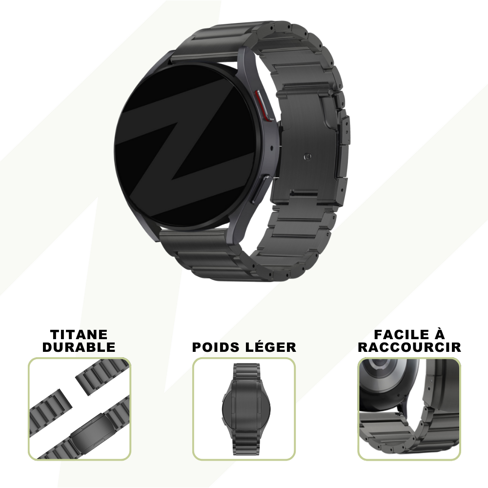 Bandz Bandz Bracelet titane 'Classic' Huawei Watch Ultimate (noir)