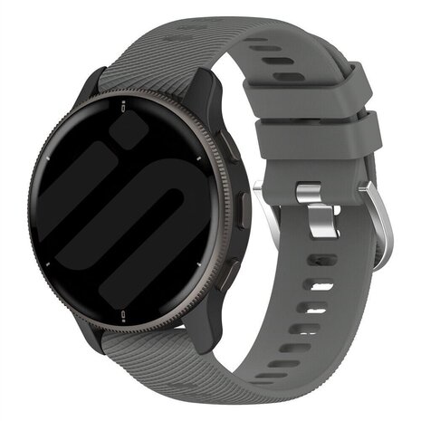 Strap-it Strap-it Bracelet silicone Garmin Vivoactive 6 (gris foncé)