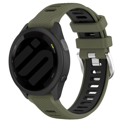 Strap-it Strap-it Bracelet sport á boucle Garmin Vivoactive 6 (vert olive/noir)