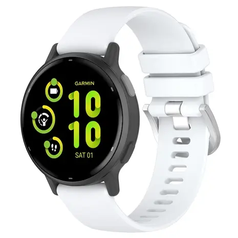 Strap-it Strap-it Bracelet silicone classique Garmin Vivoactive 6 (blanc)