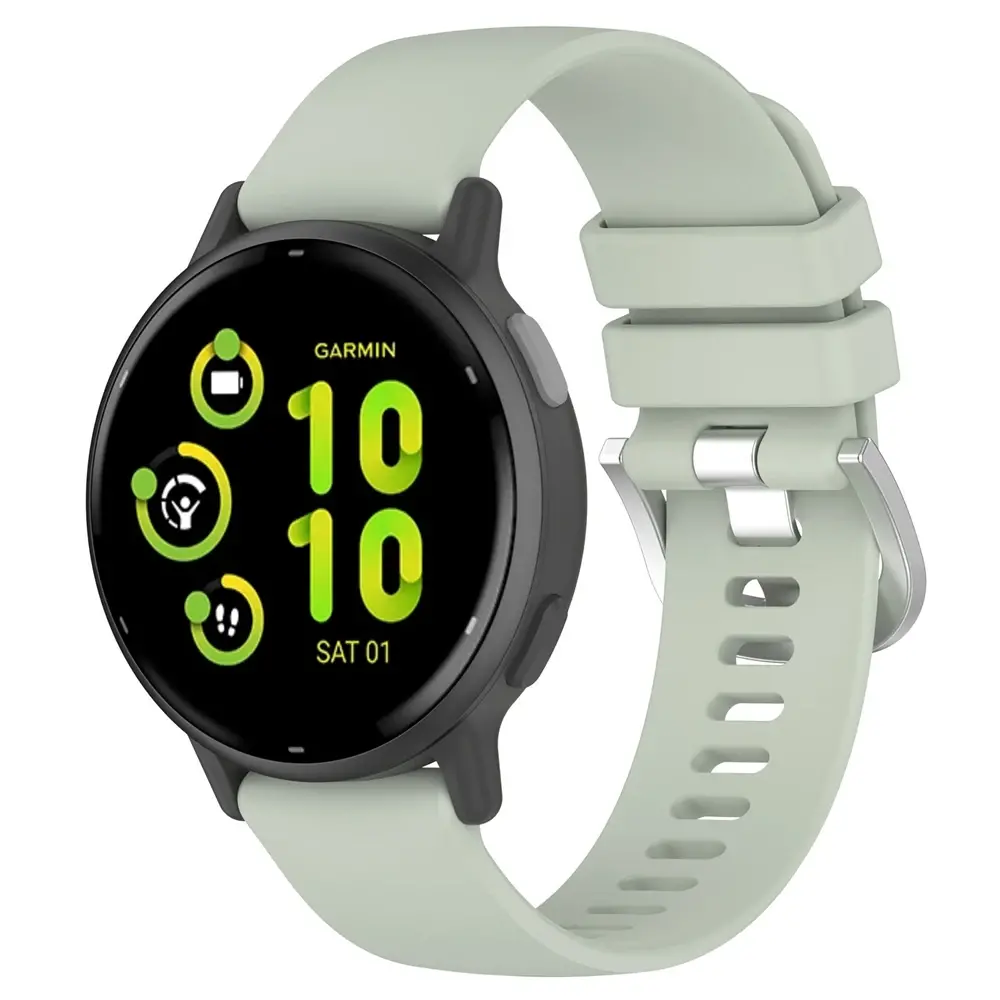 Strap-it Strap-it Bracelet silicone classique Garmin Vivoactive 6 (vert clair)