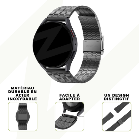 Bandz Bandz Bracelet acier réglable Samsung Gear S3 (noire)