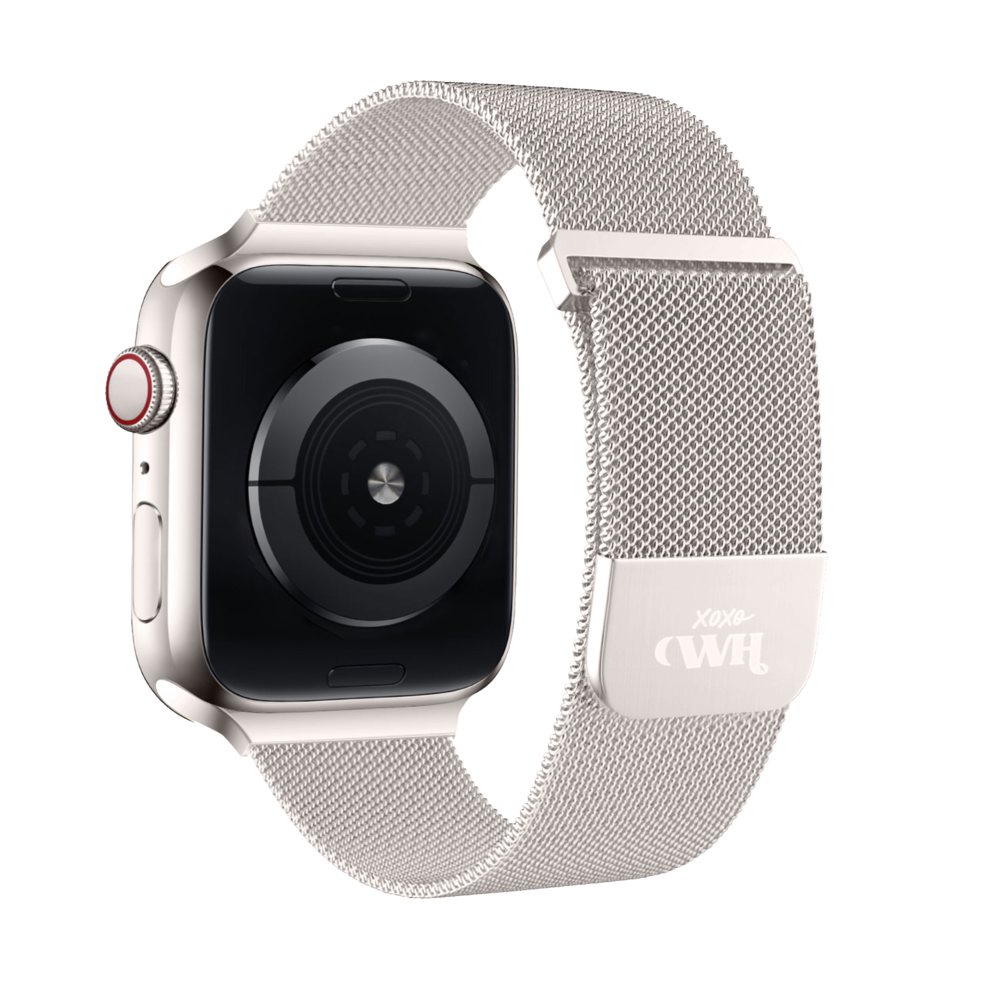 xoxo Wildhearts Xoxo Wildhearts Bracelet Milanais Apple Watch (lumière stellaire) xoxo Wildhearts Xoxo Wildhearts Bracelet Milanais Apple Watch (lumière stellaire)
