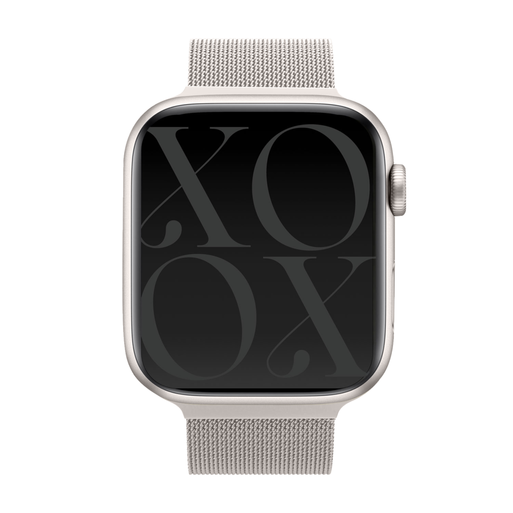 xoxo Wildhearts Xoxo Wildhearts Bracelet Milanais Apple Watch (lumière stellaire) xoxo Wildhearts Xoxo Wildhearts Bracelet Milanais Apple Watch (lumière stellaire)