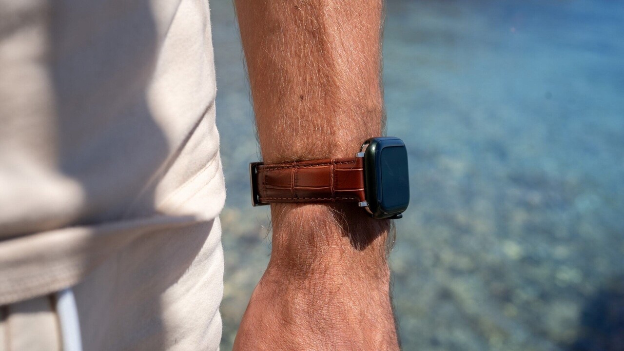 Strap-it Strap-it Bracelet cuir motif crocodile Apple Watch 38/40/41/42mm (brun) Strap-it Strap-it Bracelet cuir motif crocodile Apple Watch 38/40/41/42mm (brun)