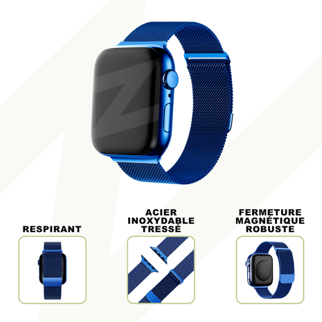 Bandz Bandz Bracelet milanais loop Apple Watch (bleu) Bandz Bandz Bracelet milanais loop Apple Watch (bleu)