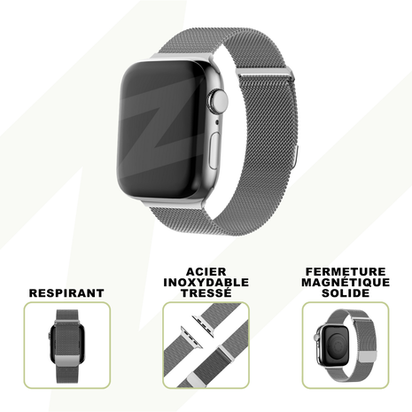 Bandz Bandz Bracelet milanais loop Apple Watch (argent)