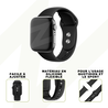 Bandz Bandz Bracelet silicone Dual Snap Apple Watch (noir) Bandz Bandz Bracelet silicone Dual Snap Apple Watch (noir)