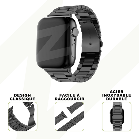 Bandz Bandz Bracelet acier 'Classic' Apple Watch (noir)