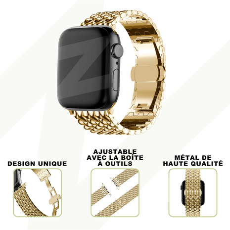 Bandz Bandz Bracelet acier 'Dragon' Apple Watch (or)