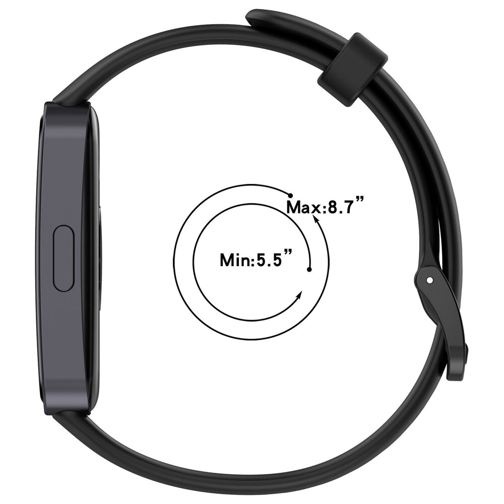 Strap-it Strap-it Bracelet silicone classique Huawei Band 9 (noir)