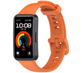 Strap-it Bracelet silicone classique Huawei Band 9 (orange)