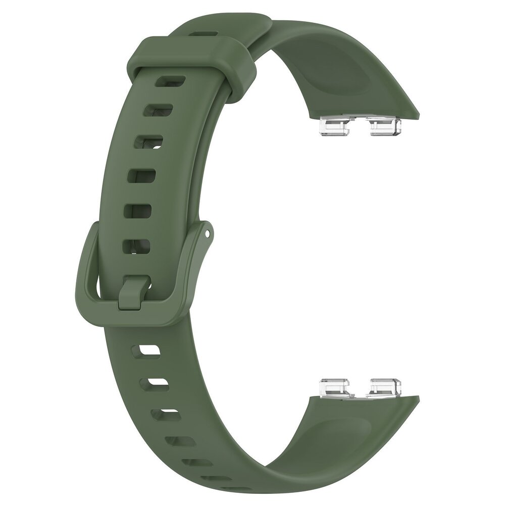 Strap-it Strap-it Bracelet silicone classique Huawei Band 10 (vert foncé)