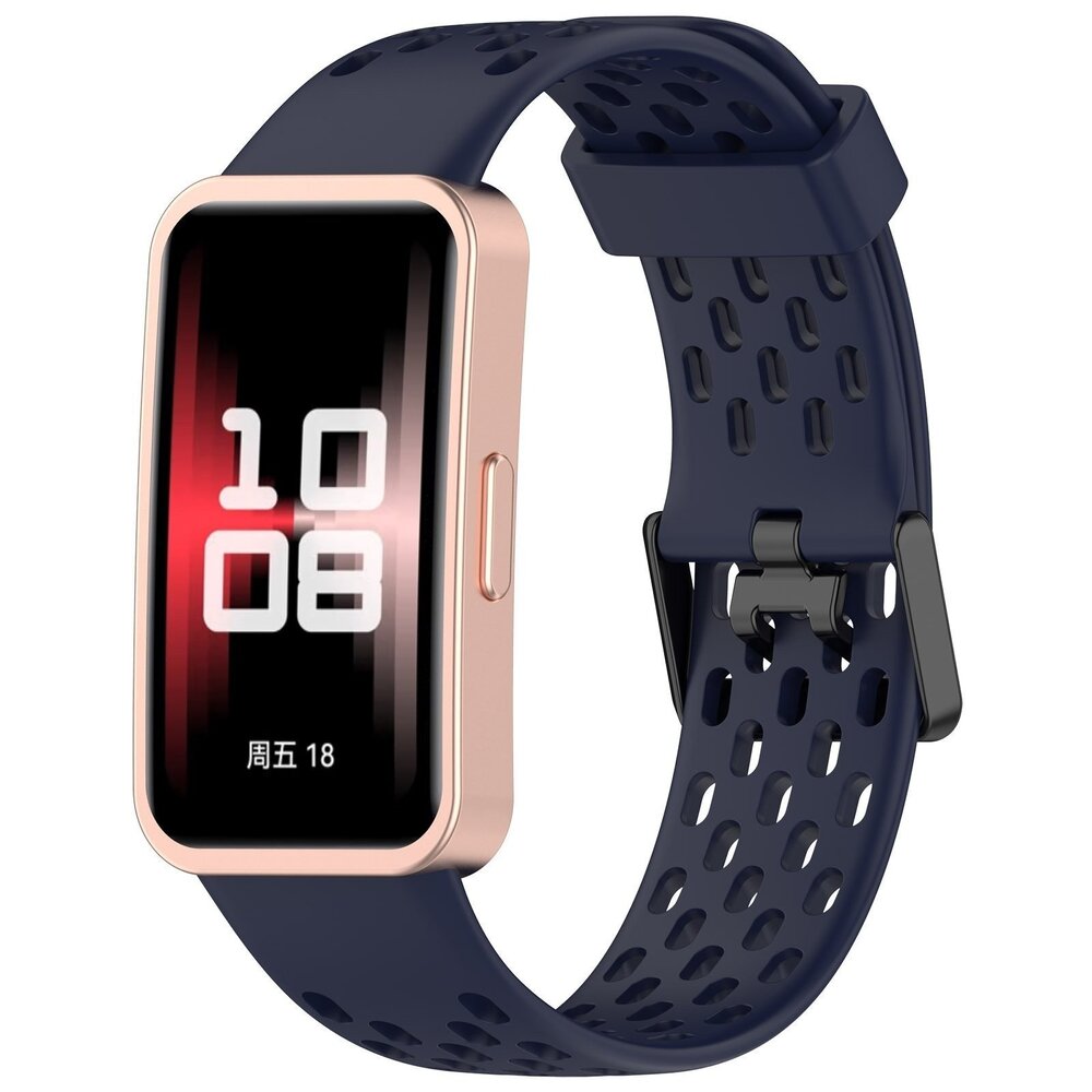 Strap-it Strap-it Bracelet silicone air Huawei Band 10 (bleu foncé)