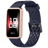 Strap-it Bracelet silicone air Huawei Band 10 (bleu foncé)