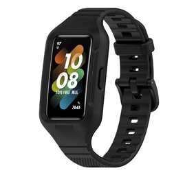 Strap-it Bracelet TPU avec cadre Huawei Band 10 (noir)