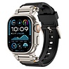 Strap-it Strap-it Bracelet silicone 'Adventurer' Apple Watch (noir avec titane) Strap-it Strap-it Bracelet silicone 'Adventurer' Apple Watch (noir avec titane)