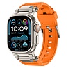 Strap-it Strap-it Bracelet silicone 'Adventurer' Apple Watch (orange avec titane) Strap-it Strap-it Bracelet silicone 'Adventurer' Apple Watch (orange avec titane)