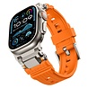 Strap-it Strap-it Bracelet silicone 'Adventurer' Apple Watch (orange avec titane) Strap-it Strap-it Bracelet silicone 'Adventurer' Apple Watch (orange avec titane)