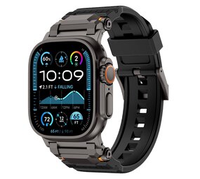 Strap-it Bracelet silicone 'Adventurer' Apple Watch (noir avec noir)