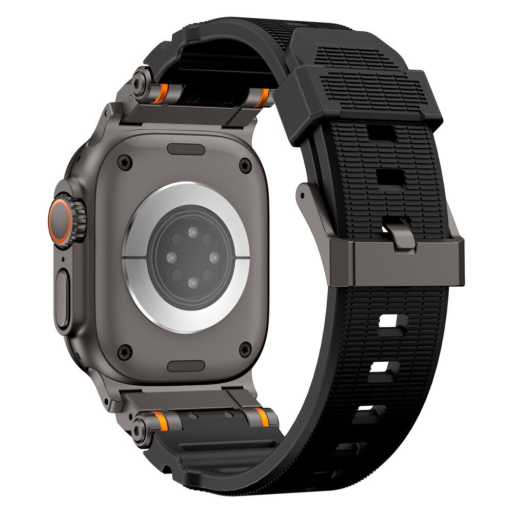 Strap-it Strap-it Bracelet silicone 'Adventurer' Apple Watch (noir avec noir)