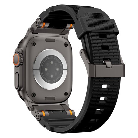 Strap-it Strap-it Bracelet silicone 'Adventurer' Apple Watch (noir avec noir)