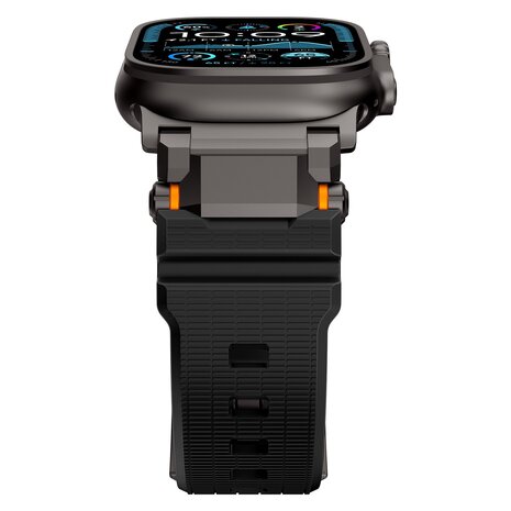 Strap-it Strap-it Bracelet silicone 'Adventurer' Apple Watch (noir avec noir)