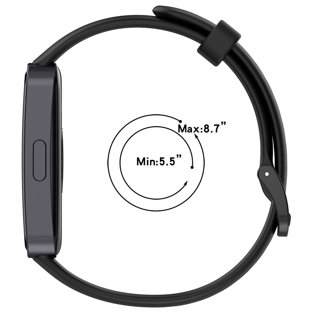 Strap-it Strap-it Bracelet silicone classique Huawei Band 8 (noir)