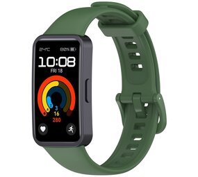 Strap-it Bracelet silicone classique Huawei Band 8 (vert foncé)