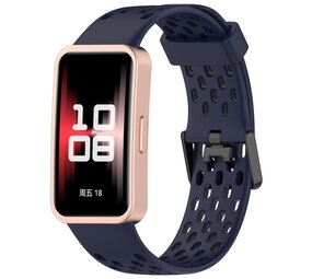 Strap-it Bracelet silicone air Huawei Band 8 (bleu foncé)