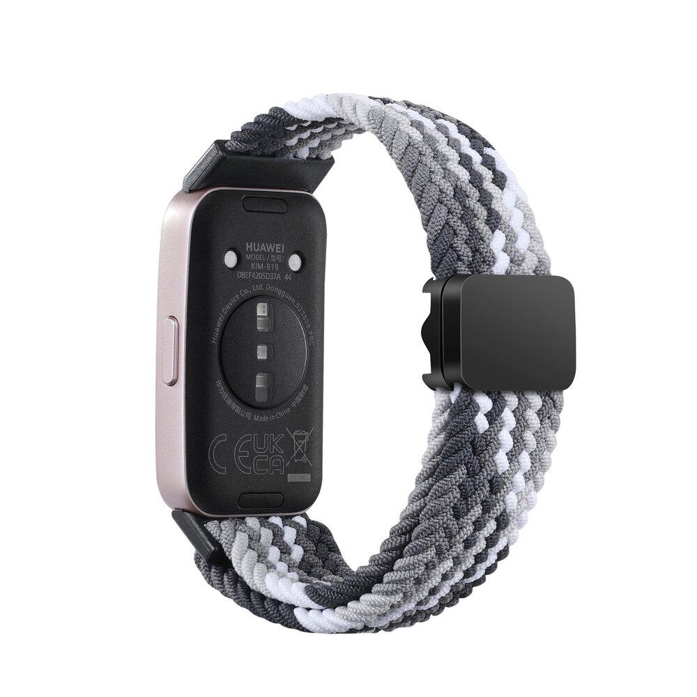 Strap-it Strap-it Bracelet tressé Huawei Band 8 (mandala noir)