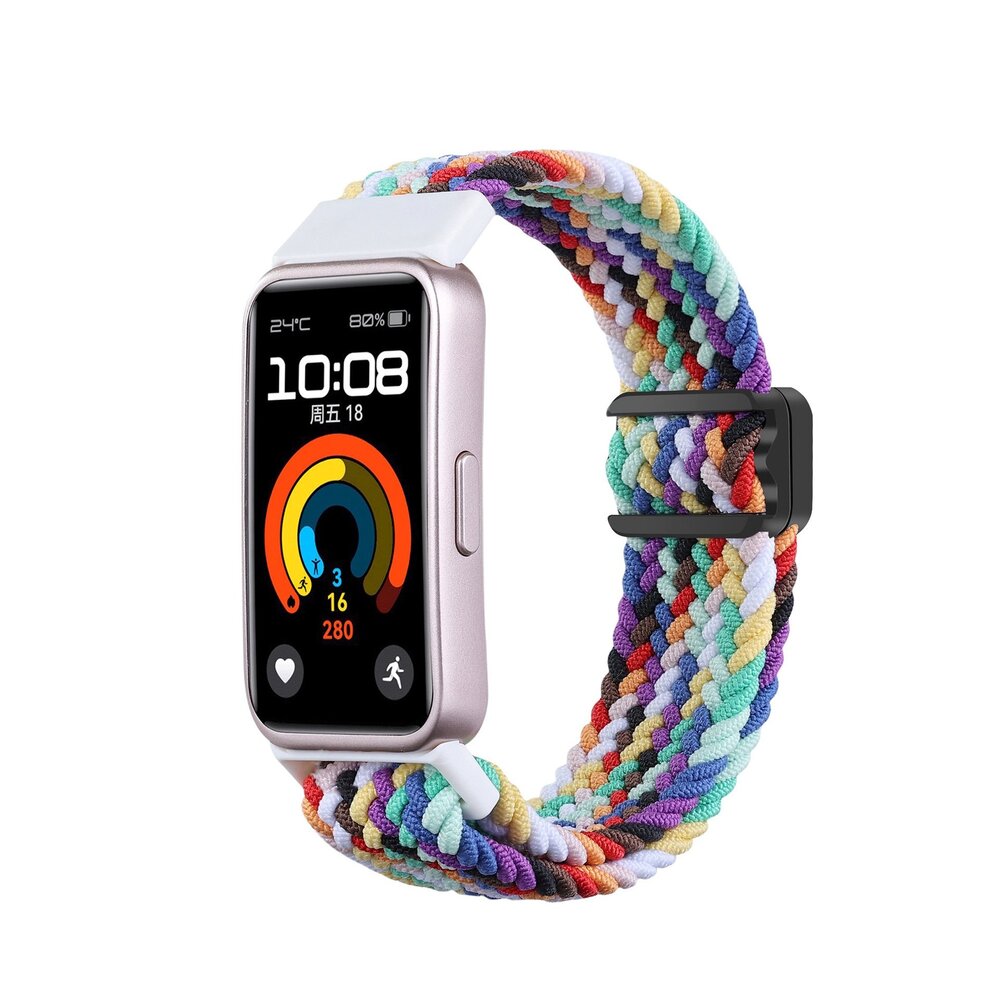 Strap-it Strap-it Bracelet tressé Huawei Band 8 (arc-en-ciel) Strap-it Strap-it Bracelet tressé Huawei Band 8 (arc-en-ciel)