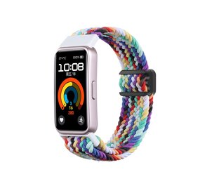 Strap-it Bracelet tressé Huawei Band 8 (arc-en-ciel)