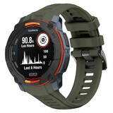 Strap-it Bracelet silicone 'perfect fit' Garmin Instinct 3 - 45mm (vert armée)