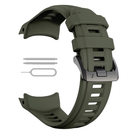 Strap-it Strap-it Bracelet silicone 'perfect fit' Garmin Instinct 3 - 45mm (vert armée)
