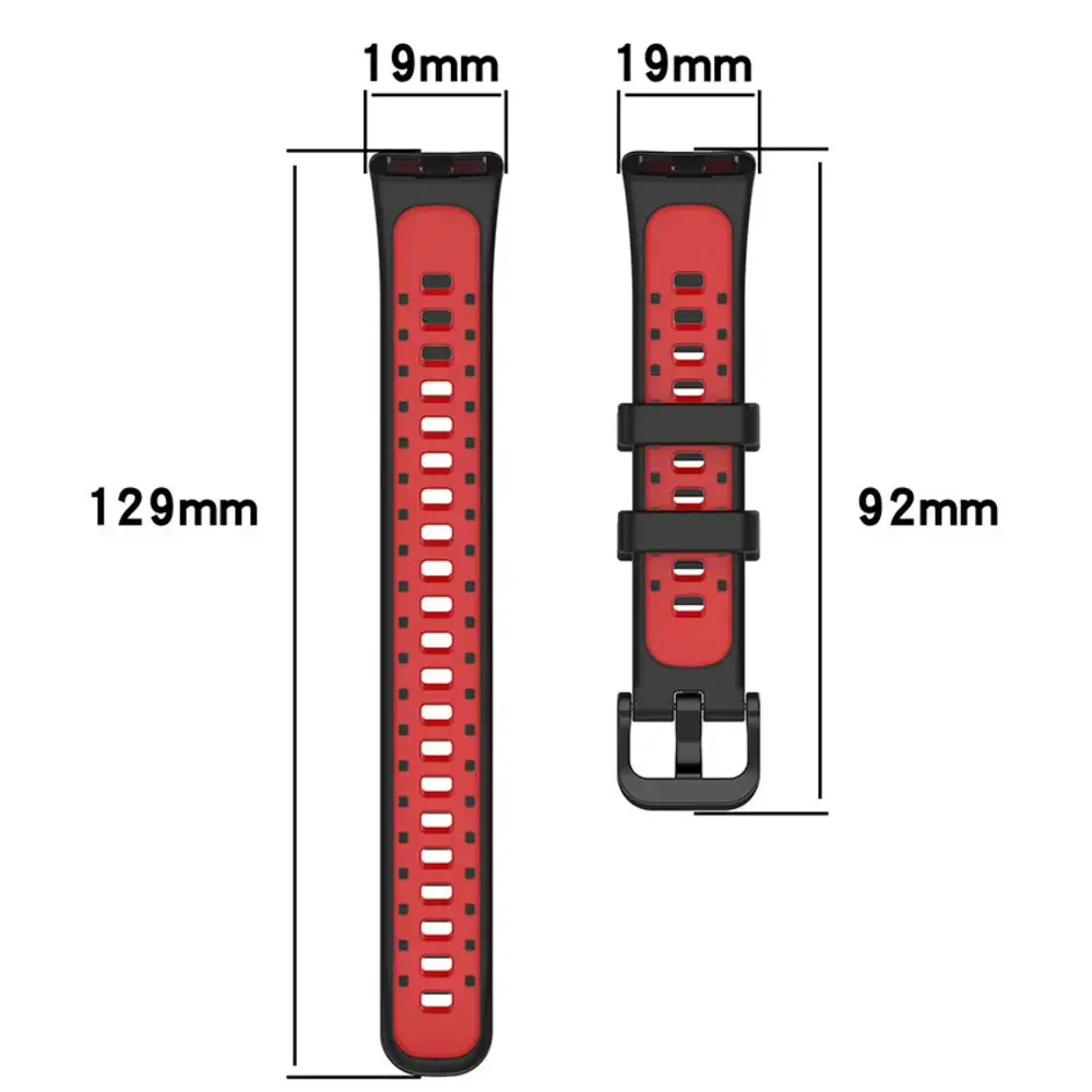 Strap-it Strap-it Bracelet sport Huawei Band 8 (noir/rouge)
