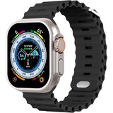 Strap-it Bracelet Ocean Apple Watch avec fermeture à pression (noir)