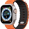 Strap-it Strap-it Bracelet Ocean Apple Watch avec fermeture à pression (orange/noir) Strap-it Strap-it Bracelet Ocean Apple Watch avec fermeture à pression (orange/noir)