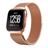 Strap-it Bracelet Milanais Fitbit Versa (or rose)