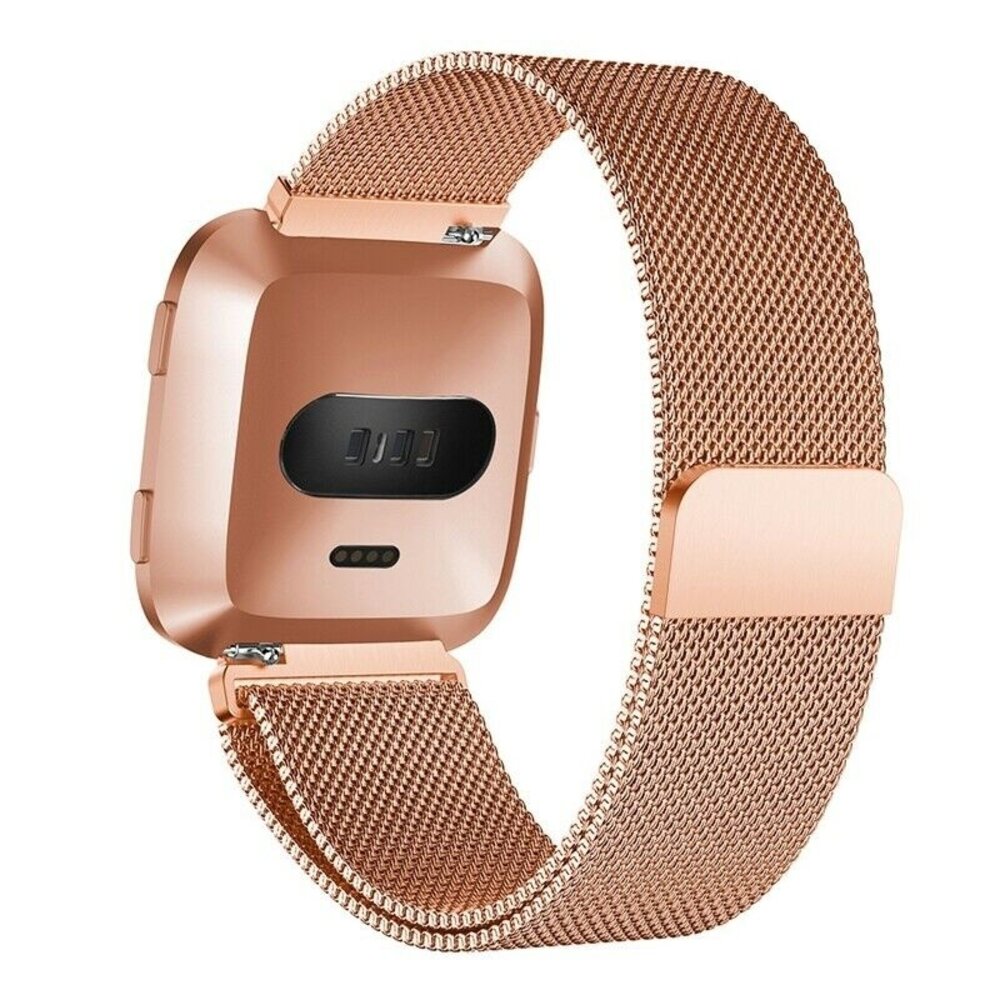 Strap-it Strap-it Bracelet Milanais Fitbit Versa (or rose)