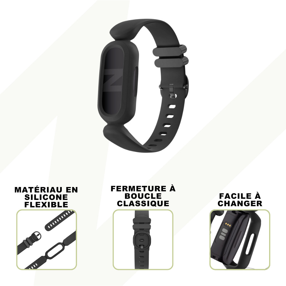 Bandz Bandz Bracelet silicone 'Classic' Ace 3 (noir)