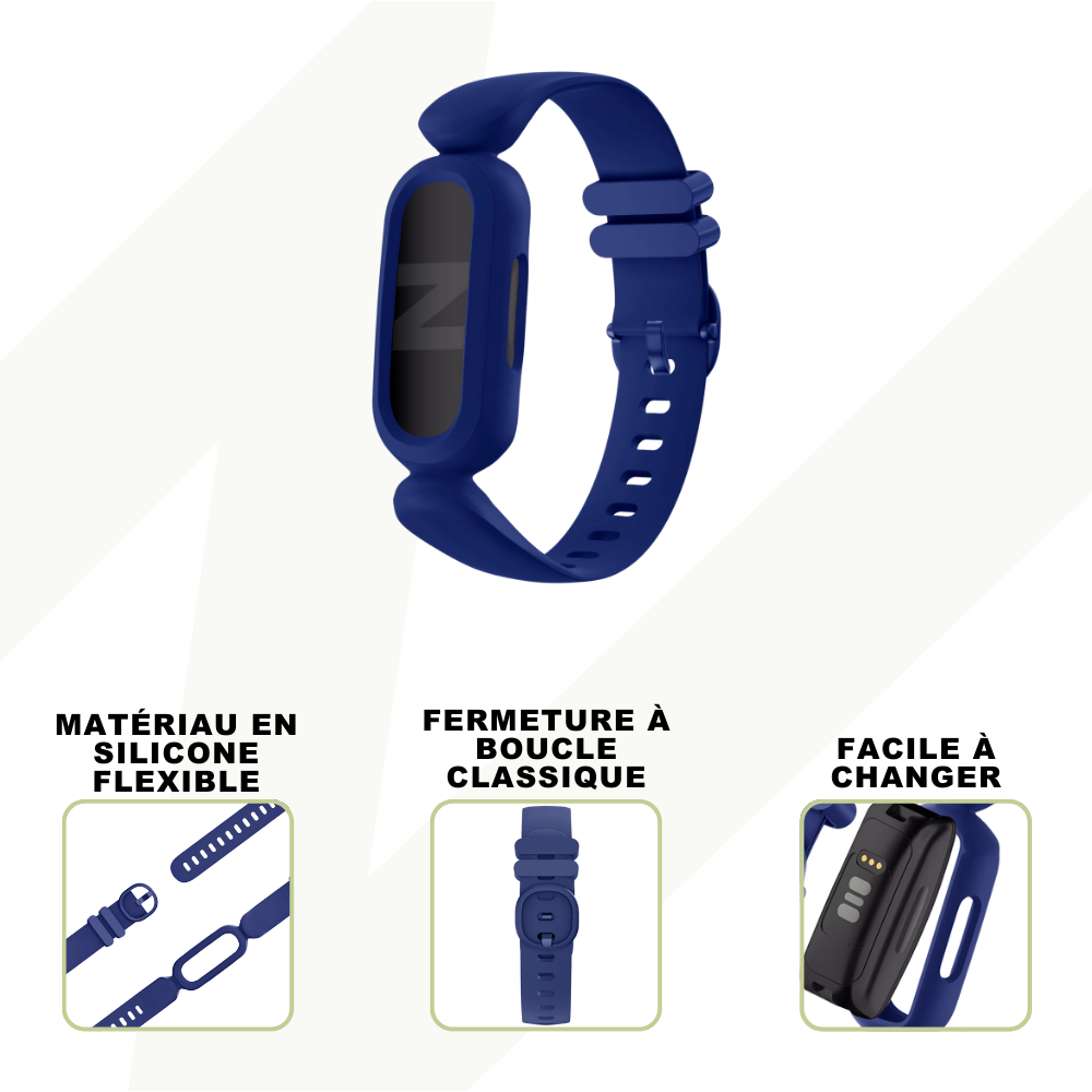 Bandz Bandz Bracelet silicone 'Classic' Ace 3 (bleu foncé)