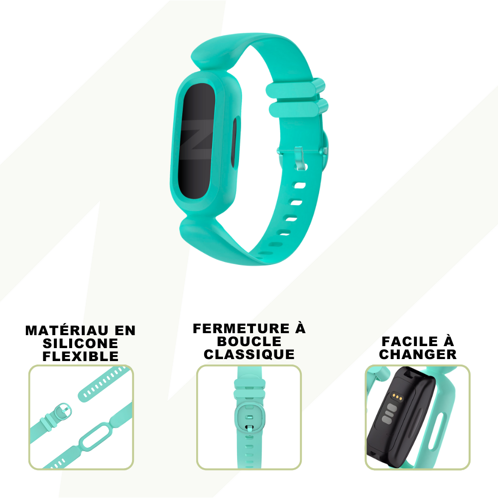 Bandz Bandz Bracelet silicone 'Classic' Ace 3 (bleu aqua)