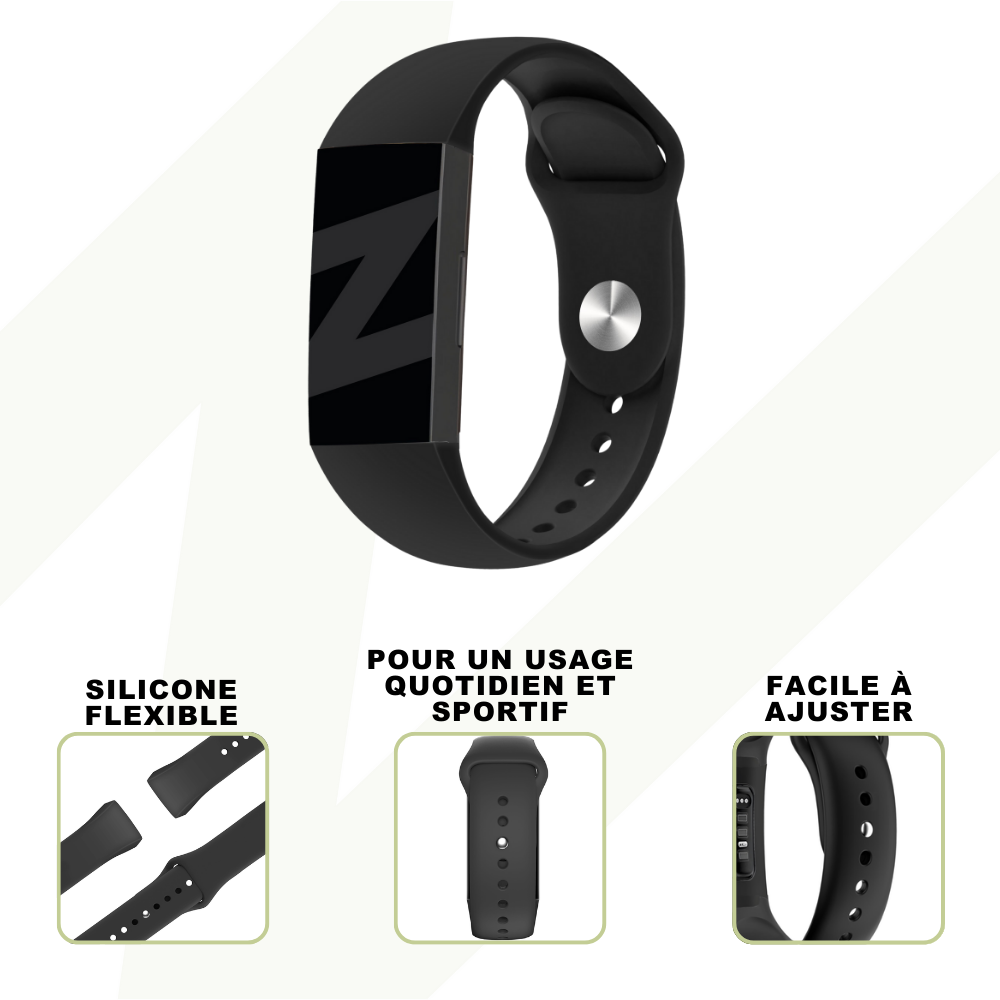 Bandz Bandz Bracelet sport 'Classic' Fitbit Charge 3 (noir)